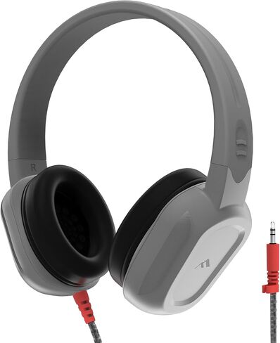 Brenthaven Rugged 2 Wired Headphones No Mic | 3.5 mm - Long Tangle Free Chew-Proof Cord - Reliable Drop Tested and Comfortable for Kids K-12 Students Classroom and School Use- Gray in Kuwait