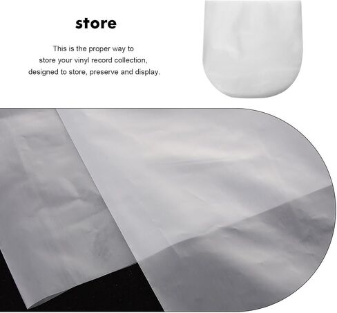 50pcs Inch Vinyl Record Sleeves Anti Static Pp White Protective Cover in Kuwait