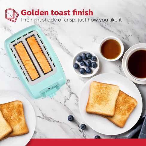 Holstein Housewares 2-Slice Toaster with 7 Browning Settings, Extra-Wide Slots, Reheat, Defrost, Cancel, High-Lift Release, Removable Crumb Tray – Compact Stainless Steel, Mint in Kuwait