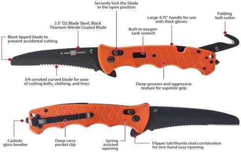 Al Mar Knives - AL MAR Rescue Assist Knife in Kuwait