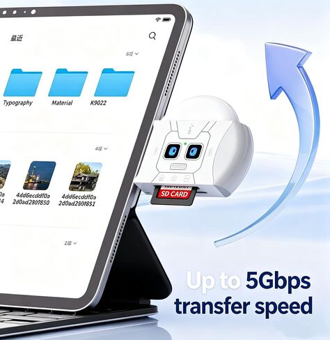 USB C SD Card Reader for iPhone 16/iPad, 5Gbps 5-in-1 Adapter in Kuwait