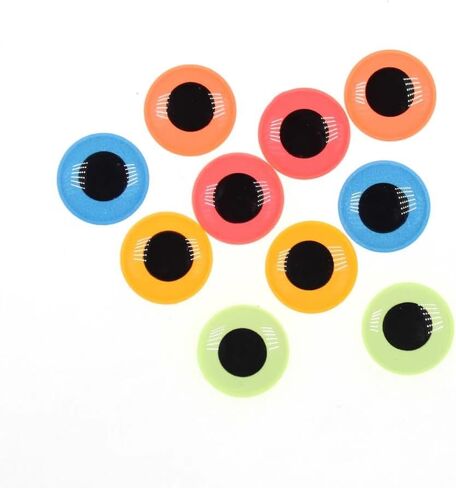 250 pcs 3D Luminous Fish Eyes Simulation Fly Tying Sea Fishing Jigs Night Fishing Lure Making Accessories Orange Green in Kuwait