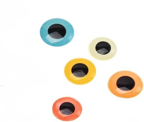 250 pcs 3D Luminous Fish Eyes Simulation Fly Tying Sea Fishing Jigs Night Fishing Lure Making Accessories Orange Green in Kuwait