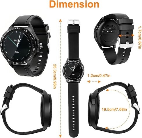 Smart Watch with Earbuds, 1.32 Inch Round Fitness Watch X10, 2 in 1 Bluetooth Watch with Step,Calories,Sleep Monitor,Heart Rate Blood Pressu-re Monitor for iOS & Android in Kuwait