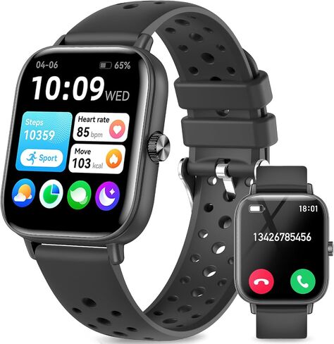 Smart Watch, 2.01" HD Smart Watches for Women, Fitness Tracker Watch with Blood Pressure/Heart Rate/Sleep Monitor, Bluetooth 5.2 Smartwatch for Android/iOS Phones, IP67 Waterproof Sport Watch (Pink) in Kuwait