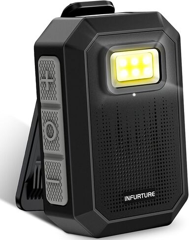INFURTURE Wearable Bluetooth Speaker Clip on Speaker with RGB/Flashlight Shower Speake Built-in Noise Reduction Mic, Bathroom Speakers for Hands-Free Music/Calls-for Work/Riding/Outdoor, Ideal Gifts in Kuwait