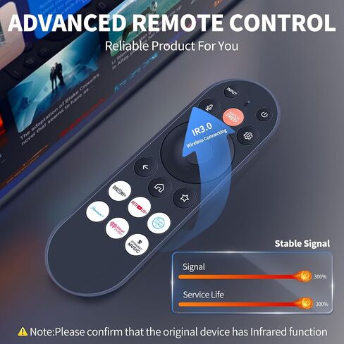 XRT290 / WRT290 Voice Replacement Remote Control for ONN SmartCast TVs, Compatible with V/M/P/OLED Series Smart TV Models, App Shortcuts, 2026 in Kuwait