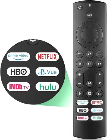 Replacement for Insignia/Toshiba/Pioneer Fire TV Remote, Universal Compatible for AMZ Fire Smart TV Remote (Not for Stick and Cube) with 6 Hot Keys in Kuwait