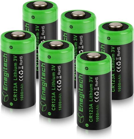 Enegitech CR123A 3V Lithium Battery, 123 Lithium Batteries Non-Rechargeable in Kuwait