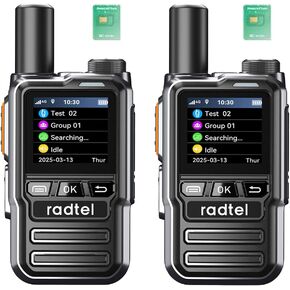 Radtel P8 PoC Radio (Push-to-Talk Over Cellular), Unlimited Range Nationwide Handheld Walkie Talkies, Rechargeable Two-Way Radios Long Distance GXIN Ham Radio (2 Pack with 2 SIM) in Saudi Arabia