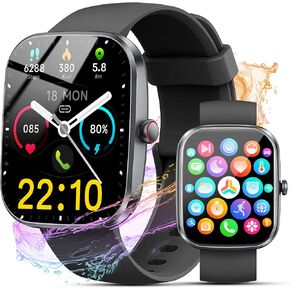 2026 New 1.91" HD SmartWatch, Fitness Watch with 120+ Sport Modes, Smart Watch for Men Women (Answer/Make Call), IP68 Waterproof, Heart Rate/Sleep Monitor, Pedometer, Activity Tracker for Android iOS in Kuwait