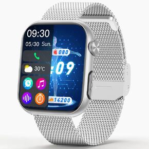 FITVII GT5 PRO MAX Smart Watch for Men Women (Answer & Make Calls), Fitness Tracker with 1.97" AMOLED Display, Heart Rate, Blood Pressure, Blood Oxygen Sleep & Stress Tracking, 100+ Sports Modes in Kuwait
