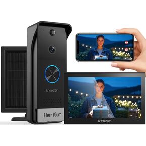 Tmezon Wireless Video Doorbell with Camera and Monitor WiFi Doorbell Intercom System, 1080P Camera with Monitor, Video Door Phone 7''Touch Screen, Motion Detection, No Monthly Fees, Tuya APP 2.4G/5G in Kuwait