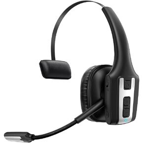 PrancyBt Bluetooth Headset with Noise Reducing Microphone, Wireless Computer Headset with USB Dongle and Charging Stand, Office Headset with Mute Button for PC, Laptop, Zoom, Teams and Phone Calls in Kuwait