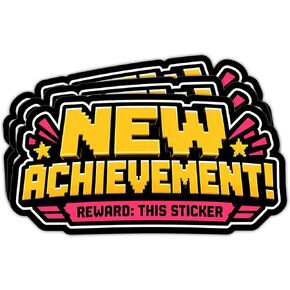 3 Pack New Achievement Sticker Sassy LitRPG Dungeon Crawler Fan Vinyl Decal Waterproof Laptop Water Bottle Car Window Bumper Reader Gamer Humor Gift 3 Inch in Kuwait