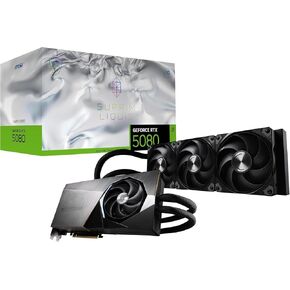 msi Gaming RTX 5080 16G SUPRIM Liquid SOC Graphics Card (16GB GDDR7, 256-bit, Extreme Performance: 2760 MHz, DisplayPort x 3 2.1a, HDMI 2.1b, NVIDIA Blackwell Architecture) in Saudi Arabia