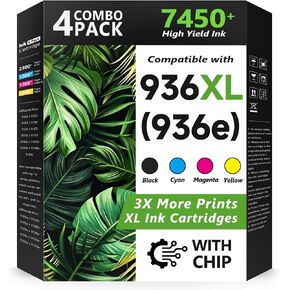 936XL 936 Ink Cartridges for HP Printers for HP Ink 936 XL 4 Pack With Chip in Saudi Arabia