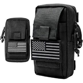 Men Tactical Molle EDC Pouch with Detachable Shoulder Strap, Cellphone Pouch Holder Utility Gadget Organizer Bag, Waist Bag with Belt Loop for Fishing, Hiking, Camping, Compact Holster Pouches for Men in Saudi Arabia