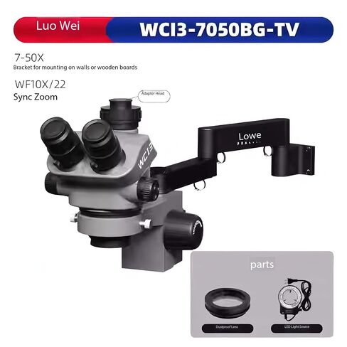 LUOWEI WCI3-7050BG-TV Trinocular Microscope, 7X-50X Gooseneck in Kuwait