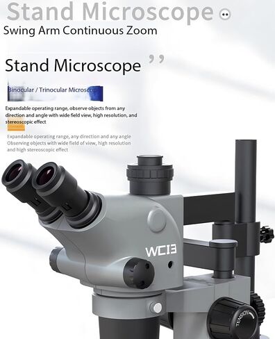 LUOWEI WCI3 7-50 Trinocular Microscope, 7X-50X Cont. Zoom Cam in Kuwait