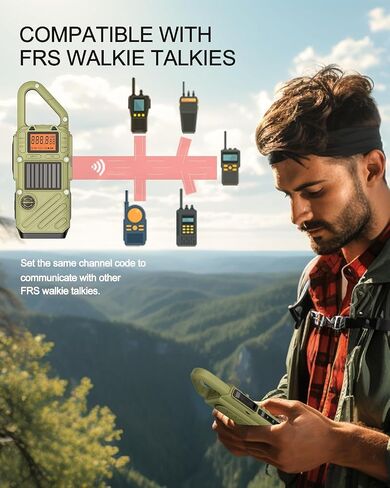 Walkie Talkies Long Range for Adults, Emergency Heavy Duty 2 Way Radio with FM, SOS, NOAA Weather Alerts, Flashlight, Solar Hand Crank USB-C Rechargeable, Portable for Camping Hiking Family in Kuwait
