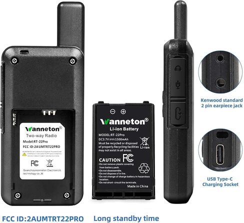 RT22pro walkie talkies Wireless Frequency Copy Rechargeable Walkie Talkies for Adults,walkie talkies 4 Pack Long Range with VOX, Scrambling, decoding, Battery Display, scanning. in Kuwait