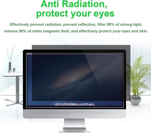 13-32" Computer Privacy Screen for Monitor Filter, Anti-Glare/Anti Blue Light/Anti Scratch Film, Computer Screen Privacy Shield, Security Shield Filter (Hd 27in(597 * 336mm)) in Kuwait