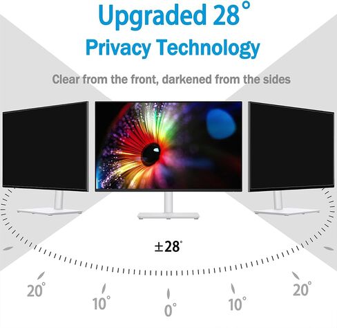 [1 Pack] 28 Inch Computer Privacy Screen for 16:9 Aspect Ratio Widescreen Monitor, Eye Protection Anti Glare Blue Light Filter Shield, Removable Anti-Scratch Anti Spy Protector in Kuwait