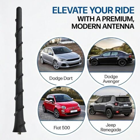 8 Inch Antenna for Dodge Avenger Dart Durango Journey | Jeep Cherokee Compass Grand Cherokee Liberty Renegade | Chrysler 200 | Fiat 500 500L - Part Number 5091100AA | 68297936AA | 5091100AB in Kuwait