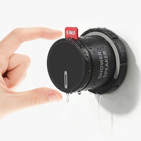 EWA Shower Speaker ,Magnetic Volume Knob Bluetooth Speaker with Phone Stand,Metal Portable Wireless Mini Speakers Waterproof ,for Bathroom Gym Home Kitchen,Birthday Gifts for Adults Teens in Kuwait