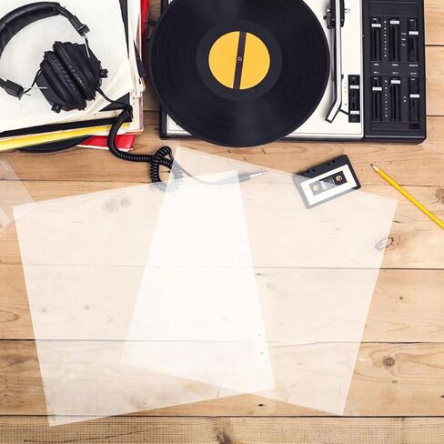 24pcs White Plastic Vinyl Record Sleeves Protective Outer Covers in Kuwait