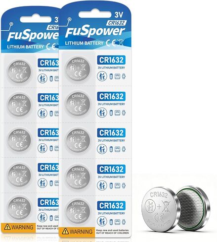 CR1632 Battery for Car Key: 3V Lithium Batteries 10 Pack - 1632 Coin Cell for Watch Remote Tracking Device Toys Replacement - Father's Day Glucometer Graduation Road Trip Garage Openers in Kuwait