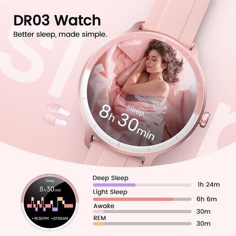 Smart Watch for Women with Bluetooth Calls & AI Voice Assistant (Pink) in Kuwait