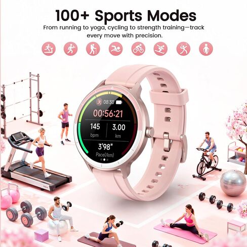 Smart Watch for Women with Bluetooth Calls & AI Voice Assistant (Pink) in Kuwait