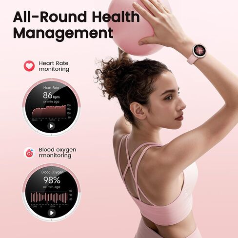 Smart Watch for Women with Bluetooth Calls & AI Voice Assistant (Pink) in Kuwait