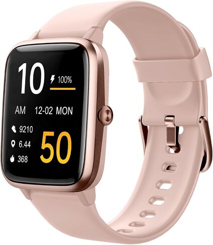 Fitness Tracker Fitness Watches for Women Men (Make/Answer Calls), 1.85" Smart Watch for iPhone/Android Phones, Heart Rate/Sleep Monitor Steps Tracker Watch Pedometer IP68 Waterproof (Pink/gold) in Kuwait