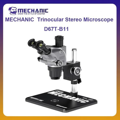 MECHANIC D75T-B11 Trinocular Stereo Microscope Metal Body 0.7X-5.0X Zoom HD Optical Lens for Biological Observation Electronics in Kuwait
