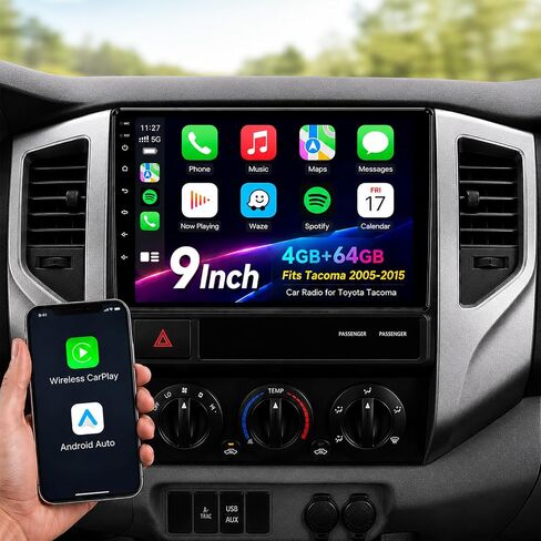 Car Stereo Radio for Toyota Tacoma 2005-2015, Wireless CarPlay in Kuwait