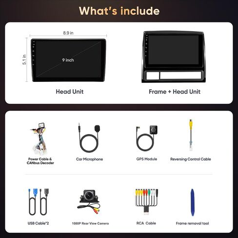 Car Stereo Radio for Toyota Tacoma 2005-2015, Wireless CarPlay in Kuwait