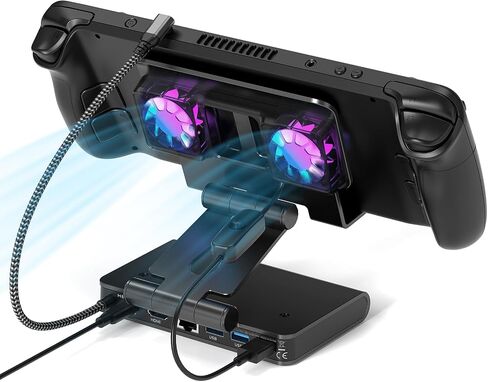 3 Speed Dual Magnetic Cooling Fan Steam Deck Docking Station for ROG Ally X in Saudi Arabia