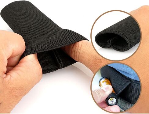 Tactical Belt Flashlight Holder Wide Elastic Loop Mount Sleeve Wraps Organizer for Military Work Belt Combat Gear Utility Nylon Belt EDC Multitool Tactical Pen Tactical Flashlights Pocket Knife in Kuwait