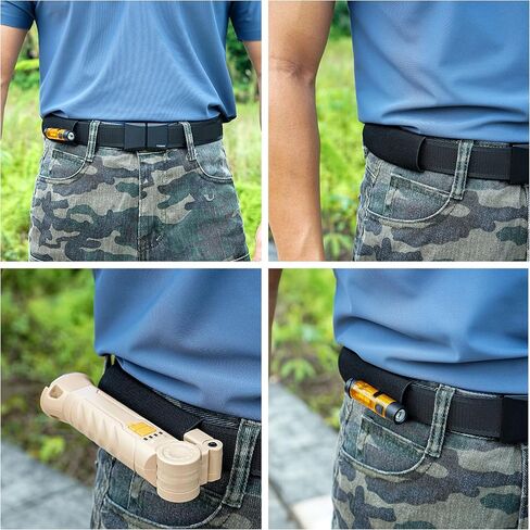Tactical Belt Flashlight Holder Wide Elastic Loop Mount Sleeve Wraps Organizer for Military Work Belt Combat Gear Utility Nylon Belt EDC Multitool Tactical Pen Tactical Flashlights Pocket Knife in Kuwait