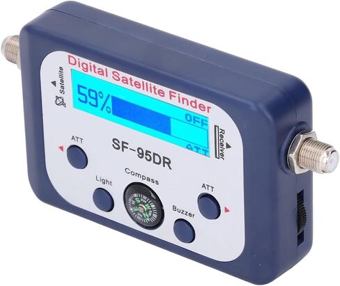 Digital Satellite Signal Finder, Microprocessor Controlled LCD Display, Portable Sat Finder Meter with Backlit Screen & Buzzer for Astronomical ObservationNavigation in Kuwait