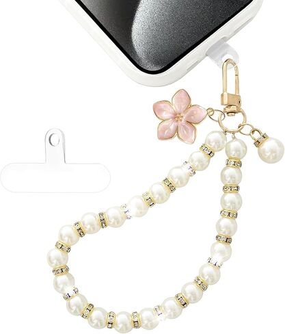 Beaded Phone Charm Strap, Cute Wrist Strap, Hands-Free Cellphone Chain in Kuwait