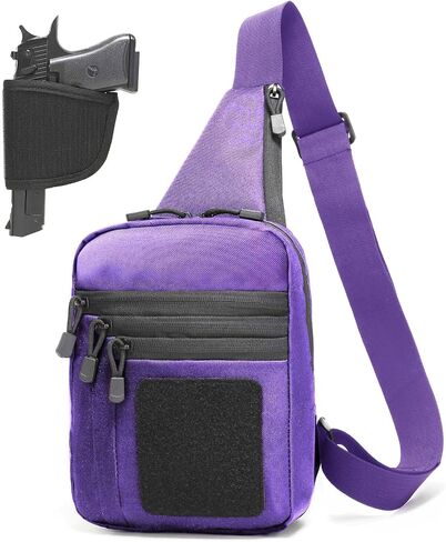 CCW Sling Bag for Men Women, Gun Bag Chest Pack, EDC Shoulder Crossbody Bag with Holster of Pistol in Kuwait