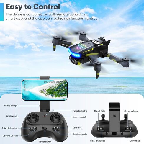 Drone with Camera-Drone for Kids with Cool Lights & 2 Batteries in Kuwait
