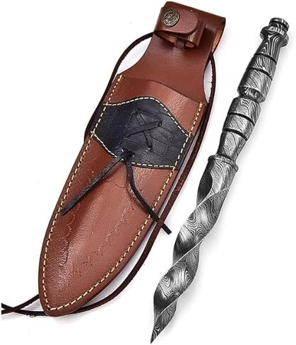 Dessi Damascus Steel blade Knife - Camping Hunting Hiking Outdoor in Kuwait