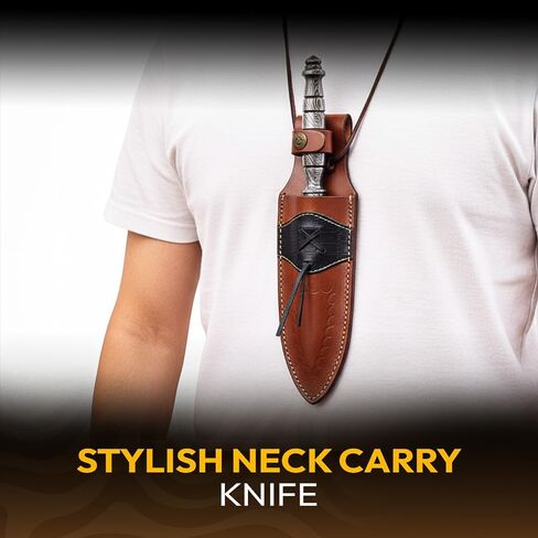 Dessi Damascus Steel blade Knife - Camping Hunting Hiking Outdoor in Kuwait