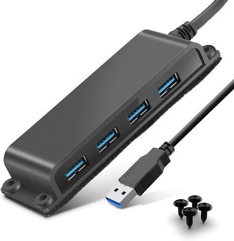 USB 3.0 4-Port Hub, Mountable USB Splitter with 3.3FT Cable in Kuwait