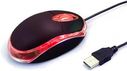 Wired Mini Optical Mouse with Ergonomic Design, USB Computer Mice for Laptops and PCs,Office and Home,School,Kids (Black, Wired) in Kuwait